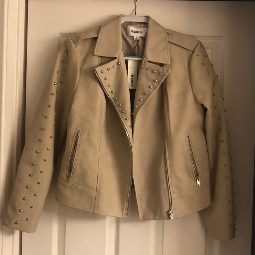 BB Dakota “True Stud” Faux Leather Blazer